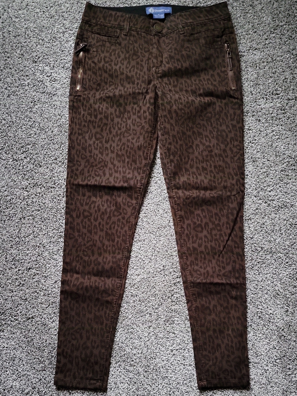 Democracy Ab-solution Brown Leopard Print Skinny Jeans 4